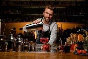 bartender making a drink