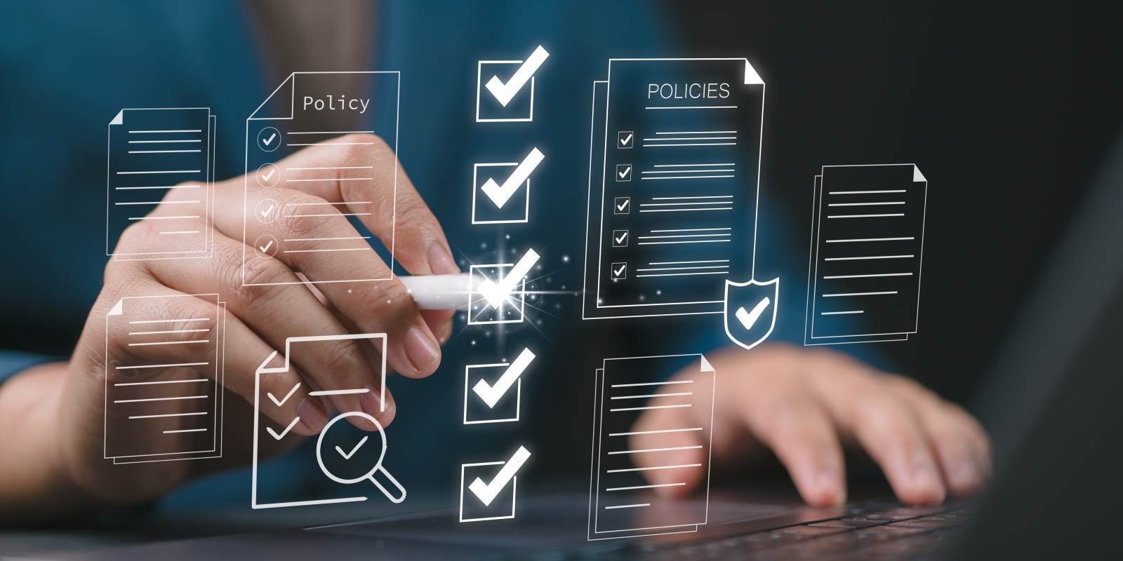 Visualization of an Insurance Checklist being marked by an ALF operator