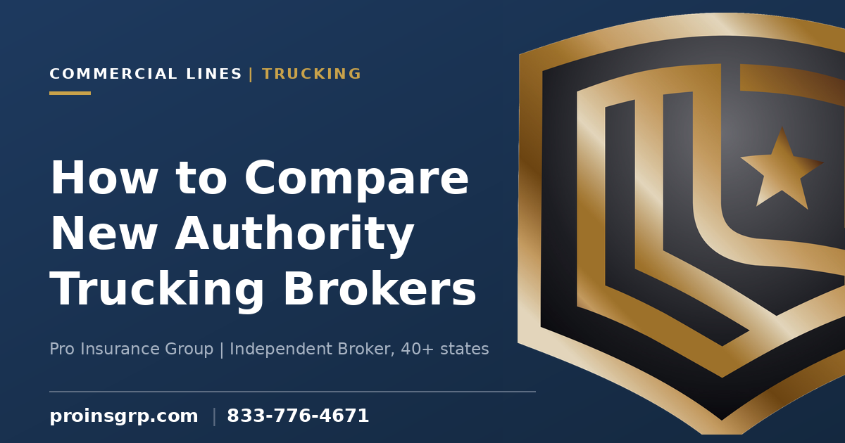How to Compare New Authority Trucking Insurance Brokers
